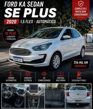 FORD KA 1.5 TI-VCT FLEX SE PLUS SEDAN AUTOMÁTICO FORD KA 1.5 TI-VCT FLEX SE PLUS SEDAN AUTOMÁTICO